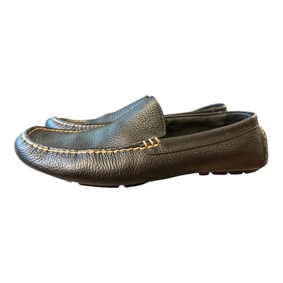 Polo Ralph Lauren Terence Driving Moc Loafer Black Leather Men size 10 D - Picture 2 of 7